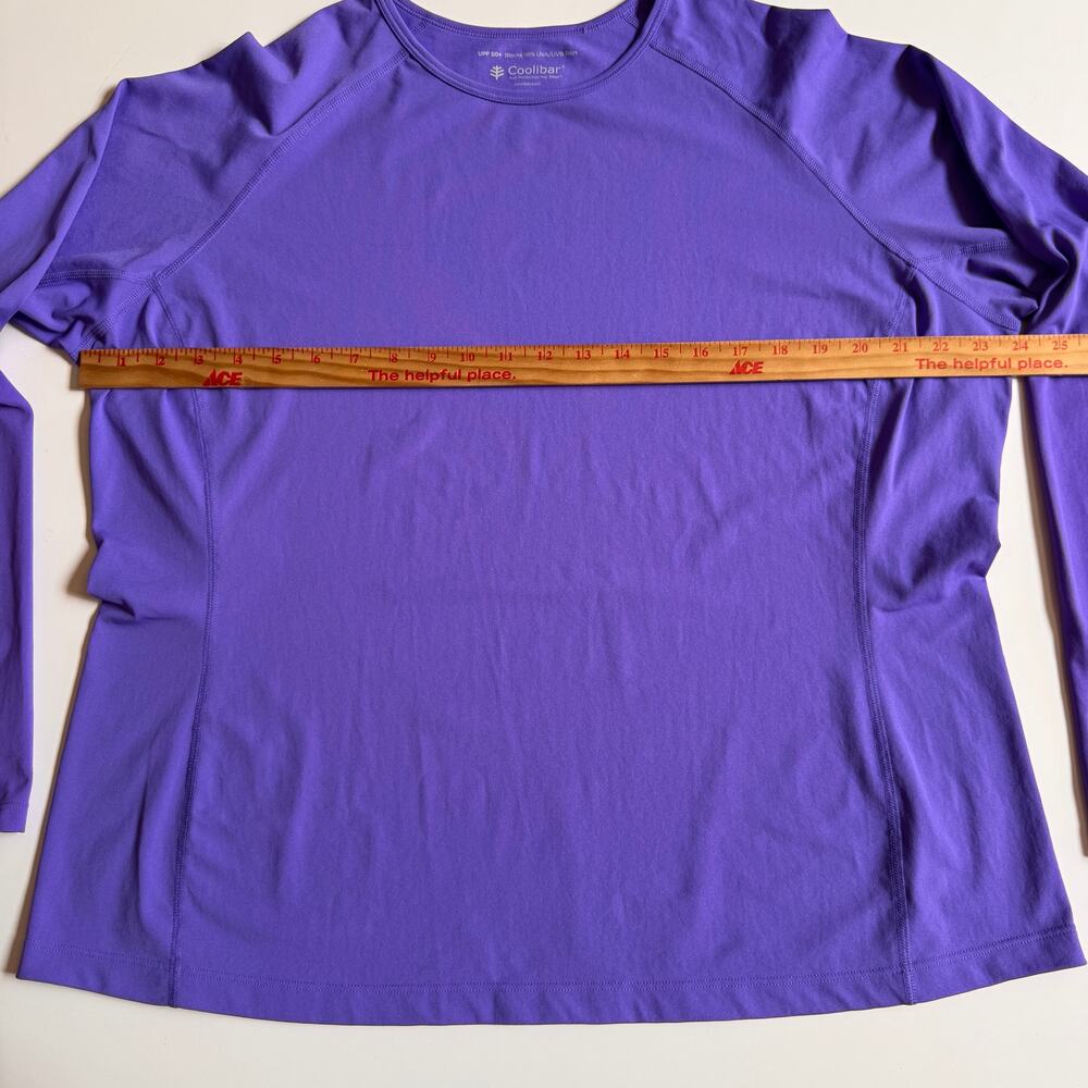 Coolibar Hightide Long Sleeve Swim Shirt Womens XXL Amethyst Crew UPF 50+ 03273 - Picture 8 of 13